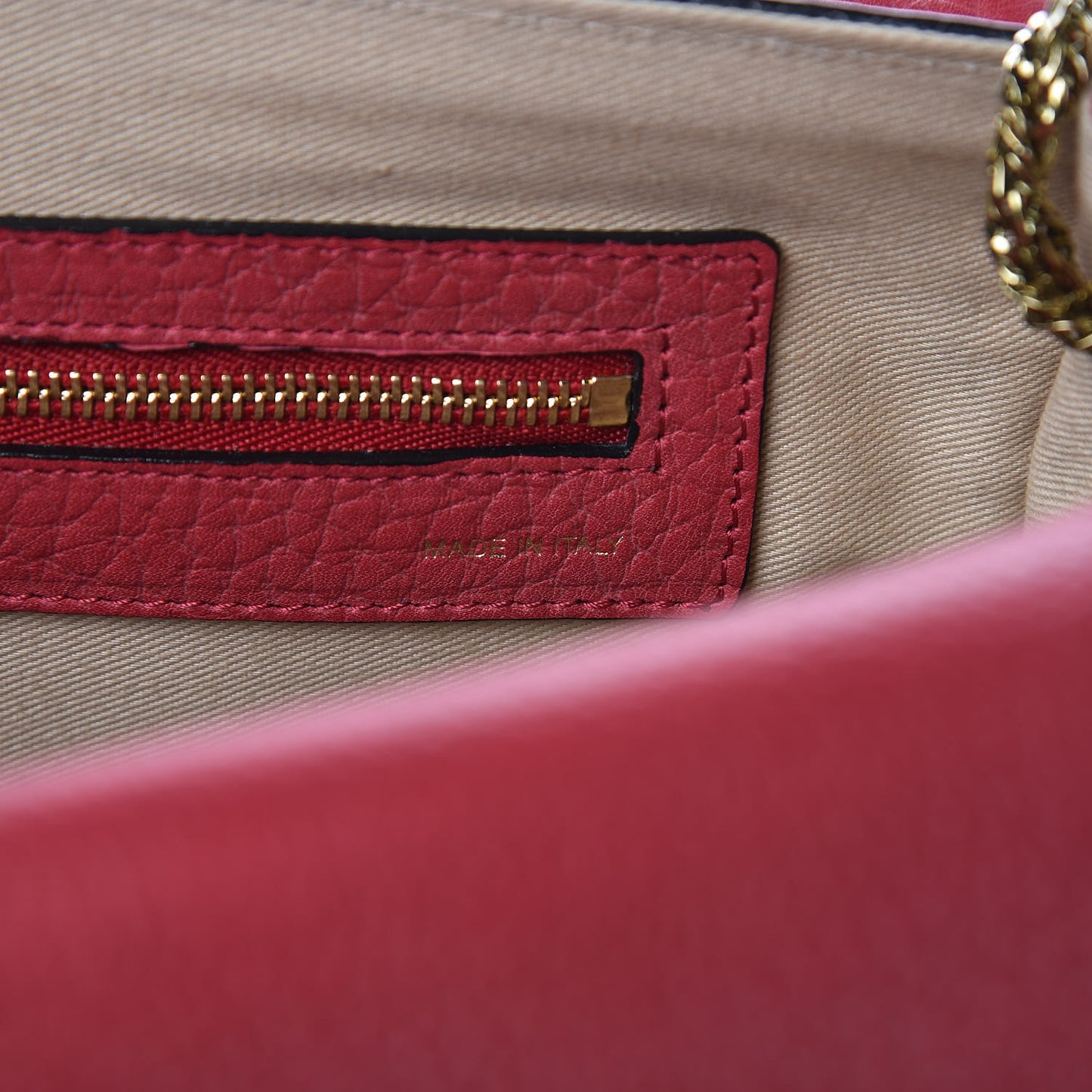 Grained Calfskin Medium Sally Flap Bag Red