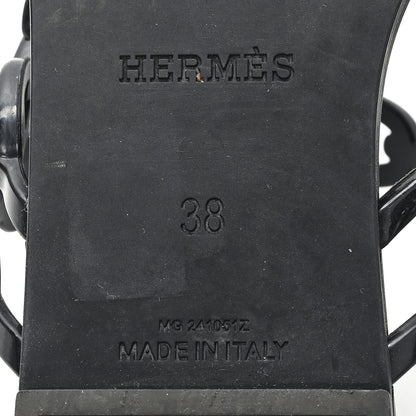 Hermes Rubber Chaine d'Ancre Island Sandals 38 Black 7 of 10