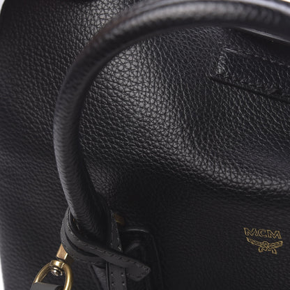 MCM Grained Calfskin Medium Milla Tote Black 7 of 10