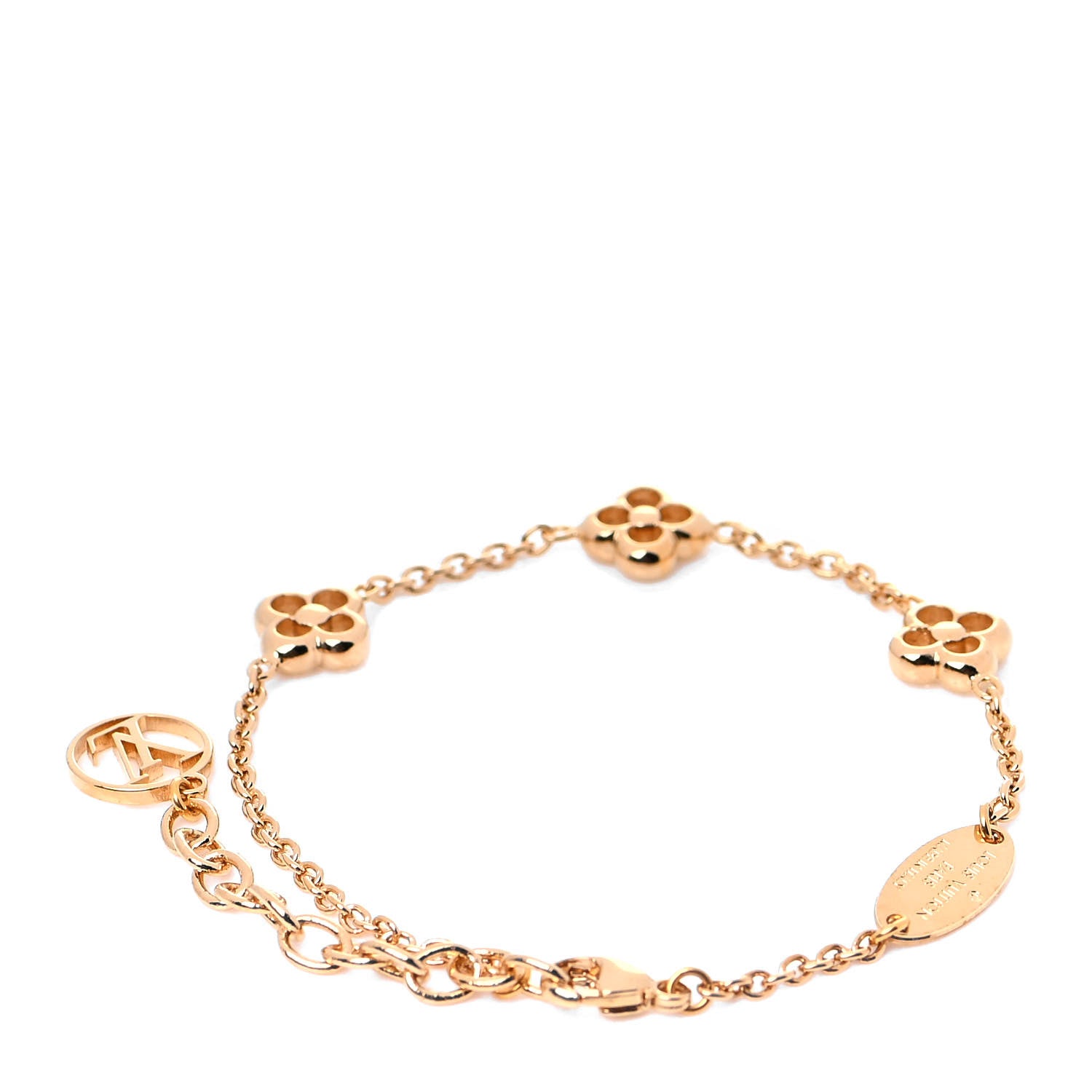 Louis Vuitton Brass Flower Full Bracelet Gold 3 of 4