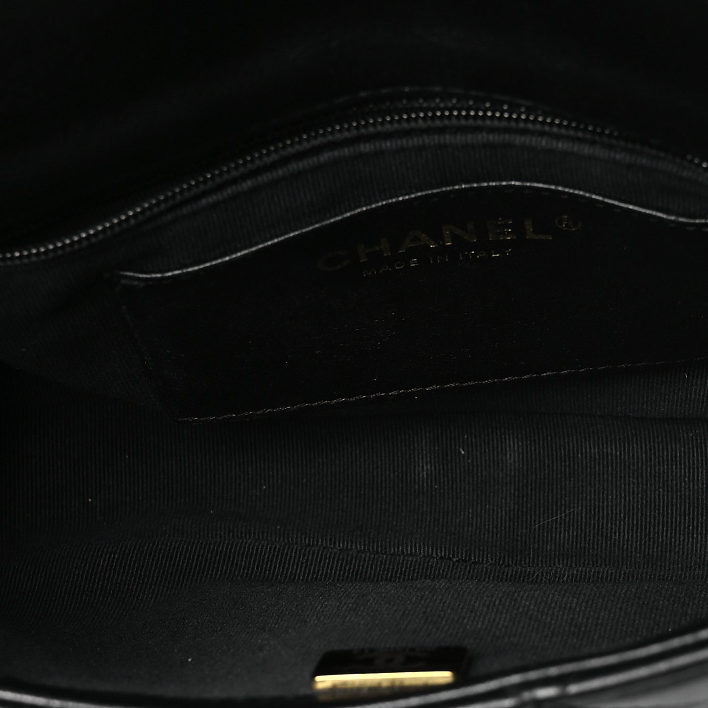 Lambskin Quilted Small Funky Town Flap Black