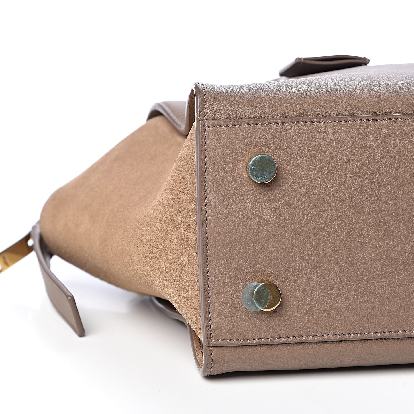 Calfskin Suede Baby Monogram Downtown Cabas Taupe