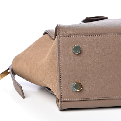 Saint Laurent Calfskin Suede Baby Monogram Downtown Cabas Taupe 8 of 12