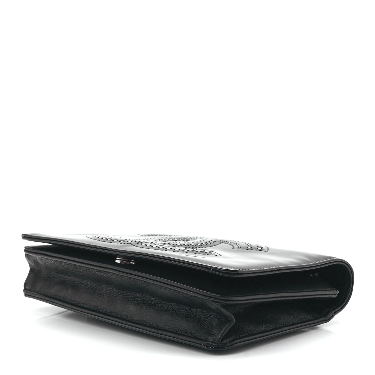 Patent Strass Wallet On Chain WOC Black