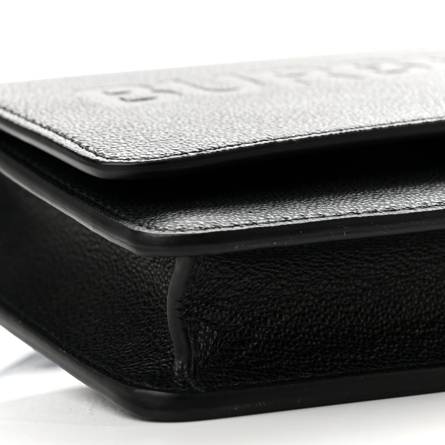 Smooth Calfskin Logo Embossed Hampshire Crossbody Black