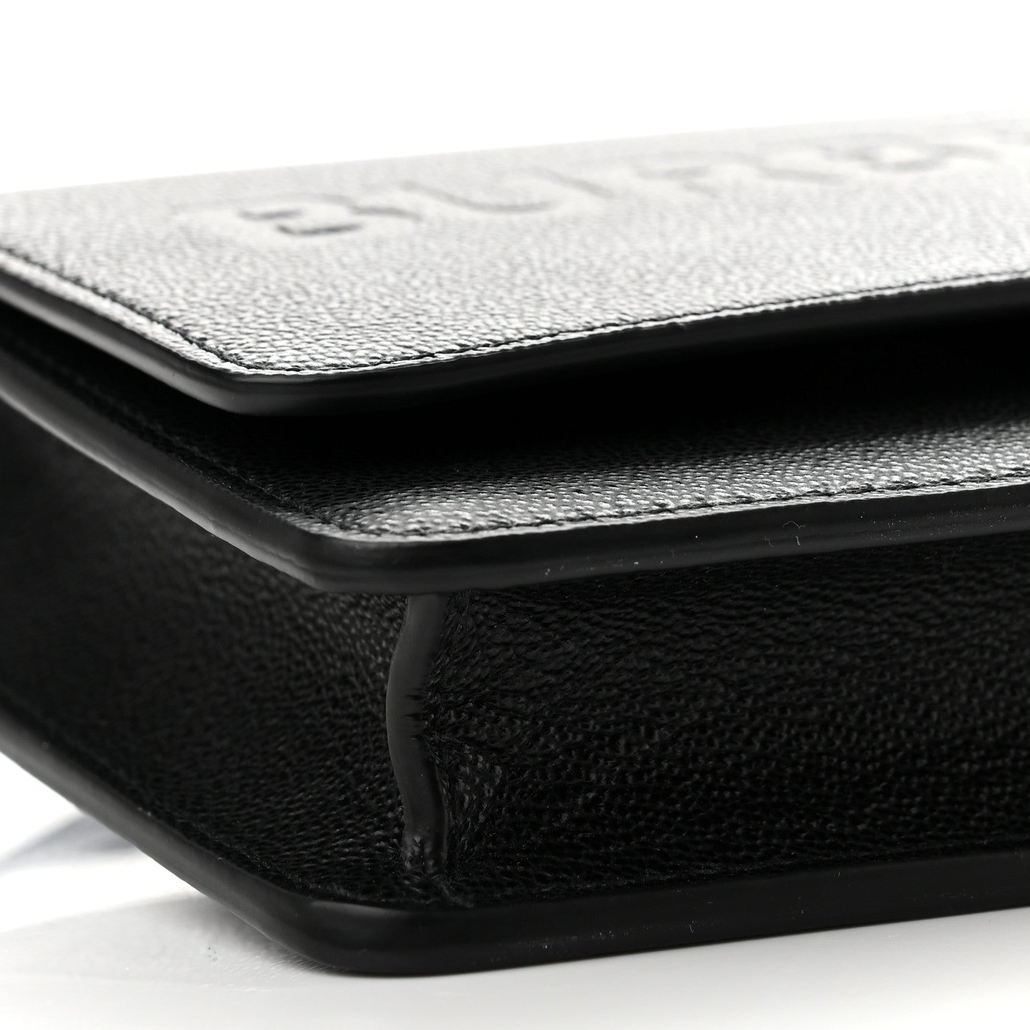 Burberry Smooth Calfskin Logo Embossed Hampshire Crossbody Black 8 of 9