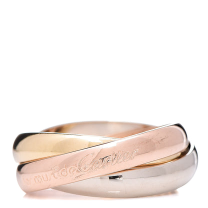 Cartier 18K Pink Yellow White Gold Classic Les Must De Trinity Ring 52 6 1 of 5