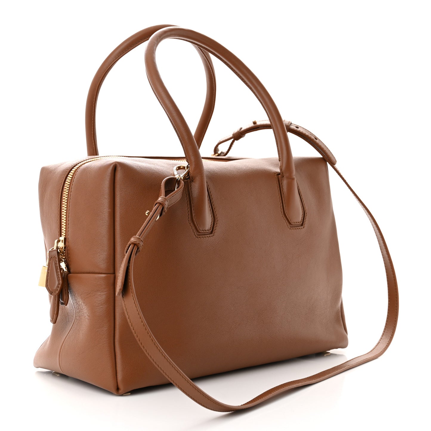 Calfskin Bowler Bag Brown