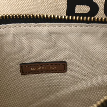 Burberry Cotton Canvas Calfskin Large Soft Belted Tote Bag Natural 7 of 11