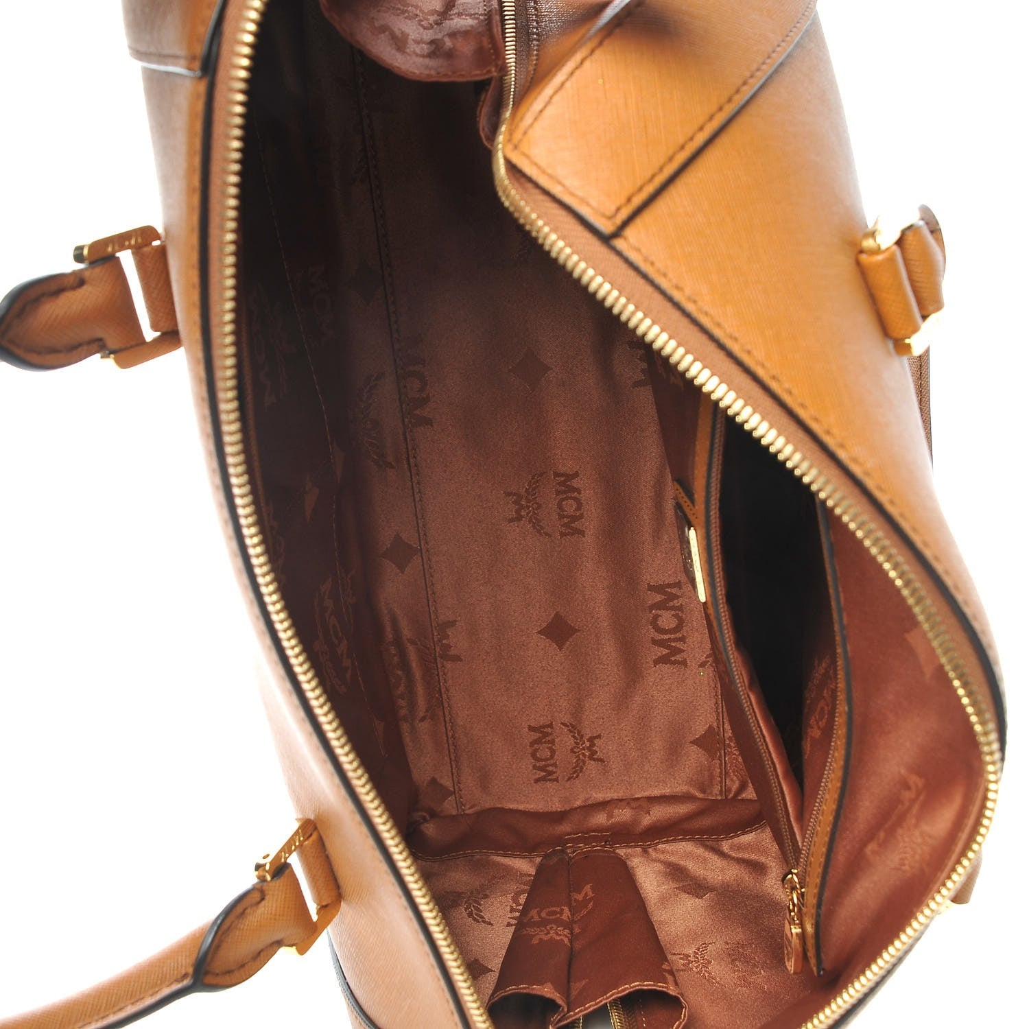 MCM Saffiano Sophia Bowler Bag Cognac 5 of 13