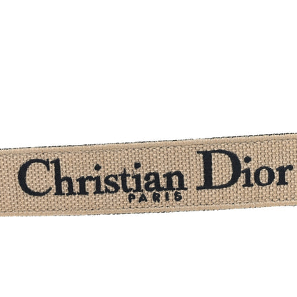 Christian Dior Canvas Embroidered Shoulder Strap Blue 4 of 5