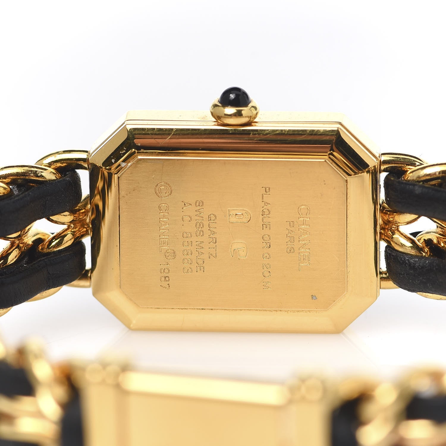 Chanel Stainless Steel Lambskin 20mm Chain Premiere Quartz Watch Gold L 5 of 6