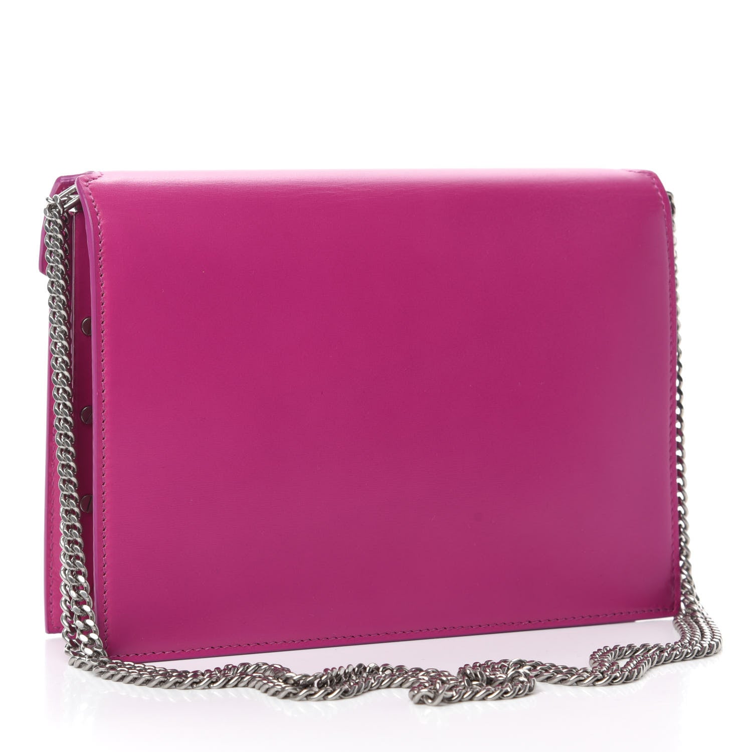 Saint Laurent Smooth Calfskin Monogram Cassandra Clasp Bag Electric Fuchsia 3 of 11