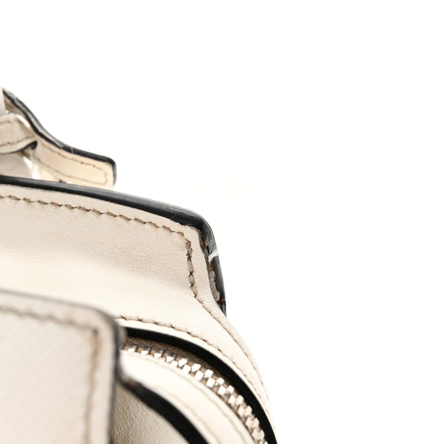 Prada Saffiano Cuir Calfskin Mini Monochrome Top Handle Tote White 18 of 20