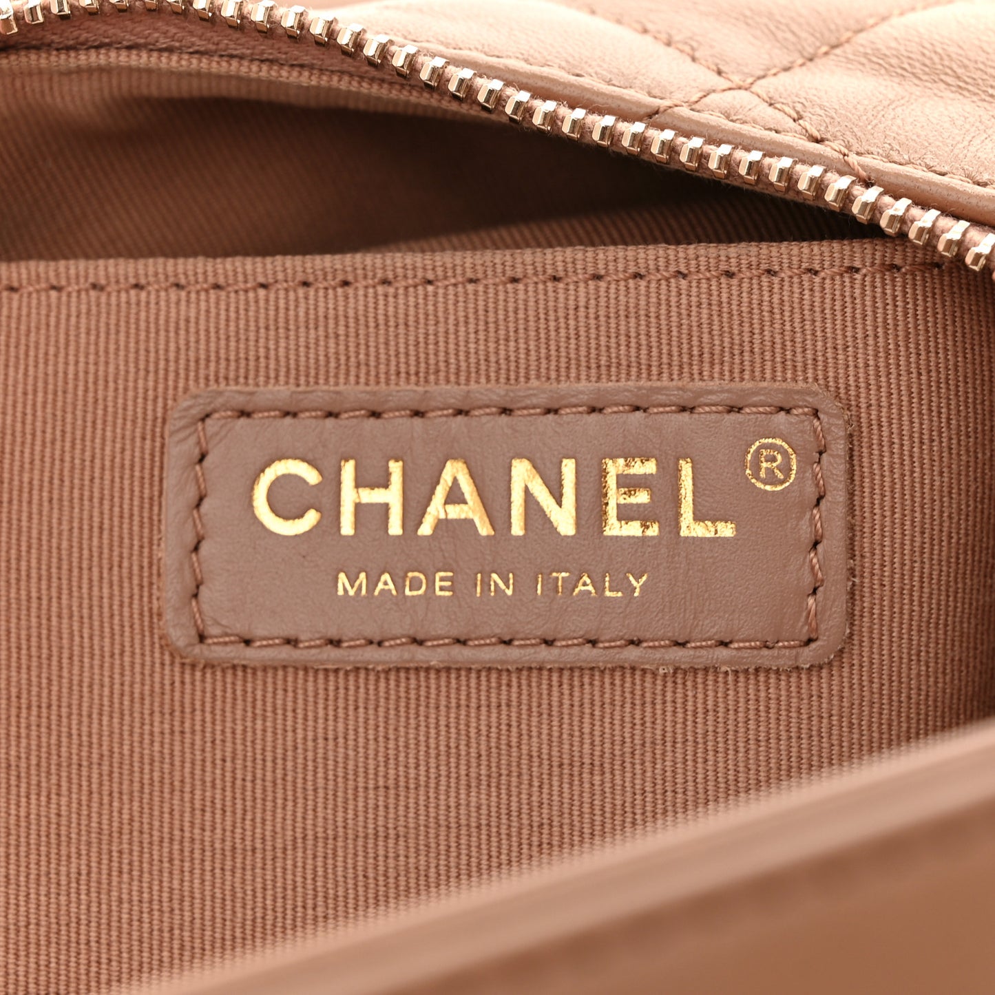 Lambskin Quilted Hobo Beige