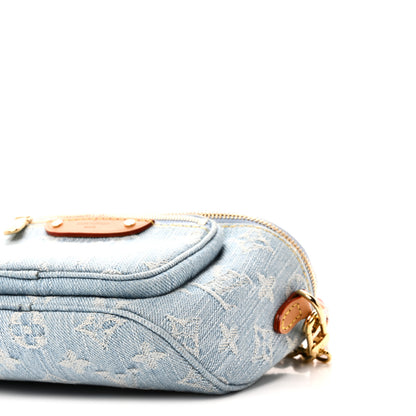 Louis Vuitton Monogram Denim Mini Bumbag Sky Blue 8 of 10