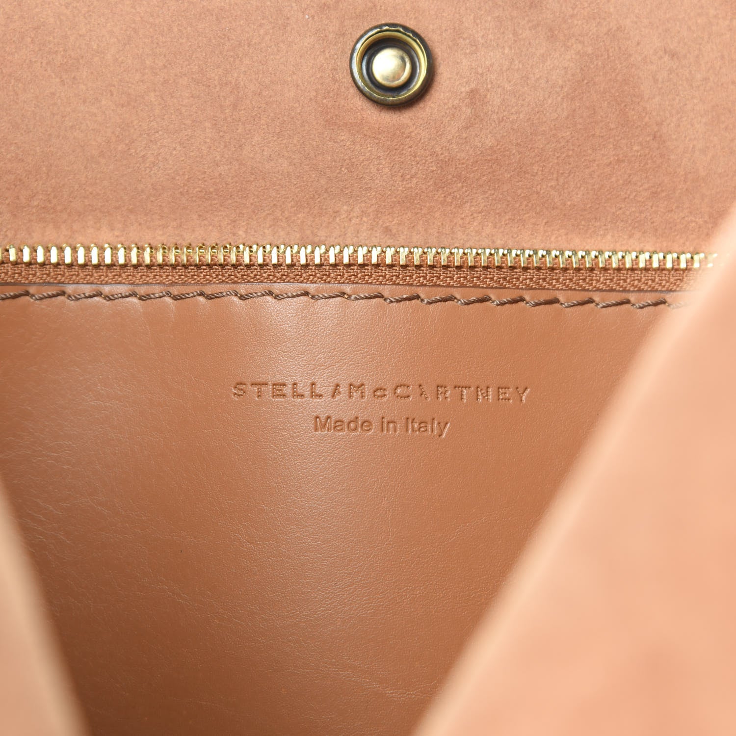 Stella McCartney Eco Alter Nappa Popper Bucket Bag Tan 6 of 12
