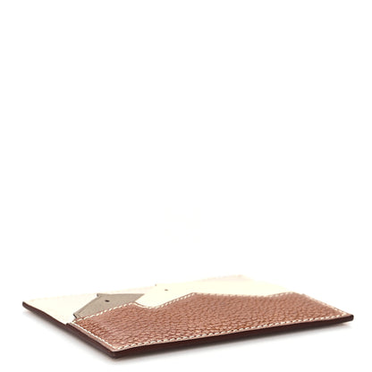 Hermes Barenia Faubourg Epsom Evercolor Les Petits Chevaux Card Holder Fauve Craie Beige De Weimar 4 of 8