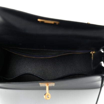 Hermes Box Kelly Sellier 28 Bleu Marine 4 of 9