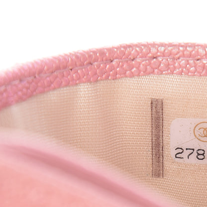 Chanel Iridescent Caviar Quilted Card Holder Pink 8 of 9