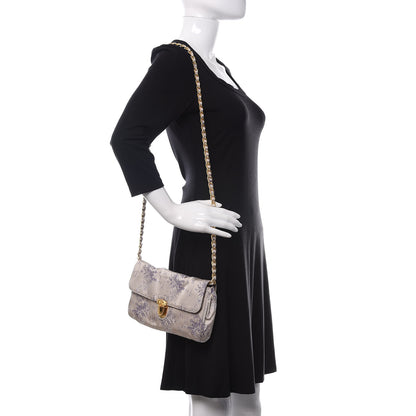 Prada Tessuto Nylon Jacquard Floral Print Shoulder Bag Glicine 2 of 11