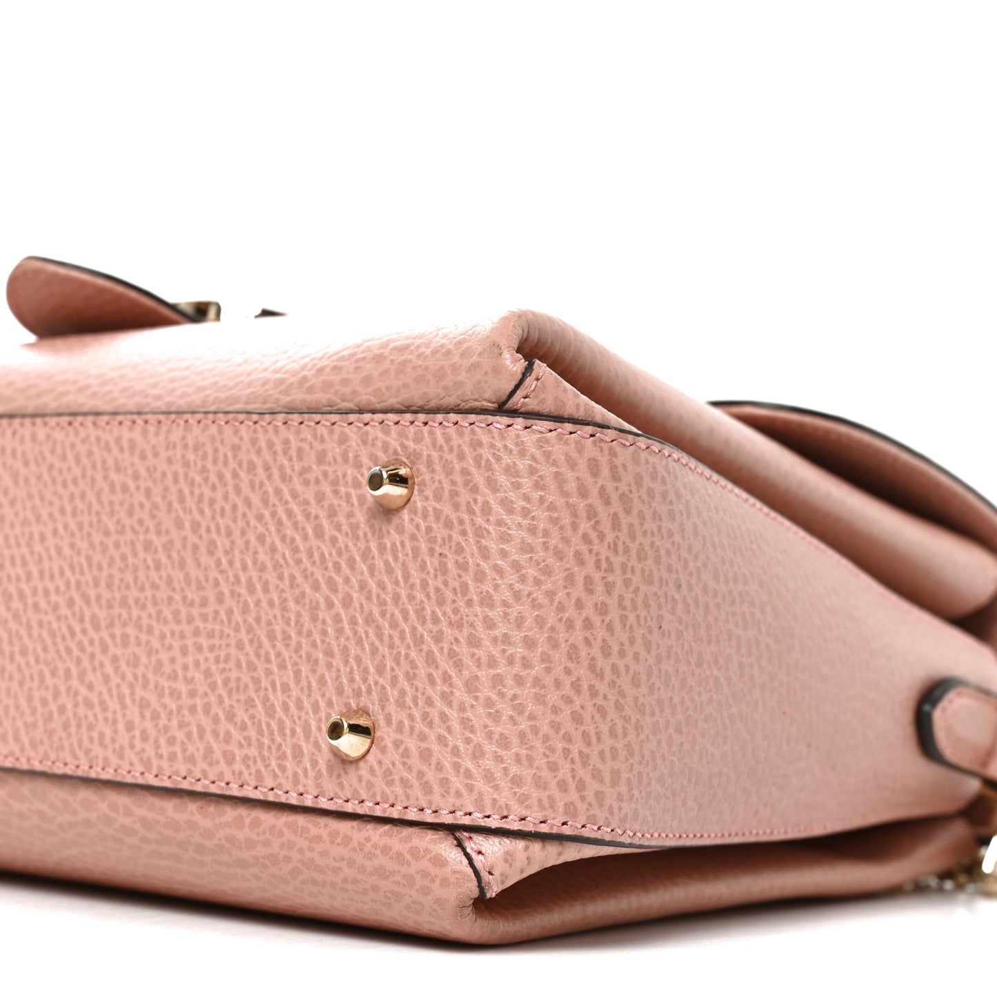 Dollar Calfskin Interlocking G Top Handle Shoulder Bag Soft Pink