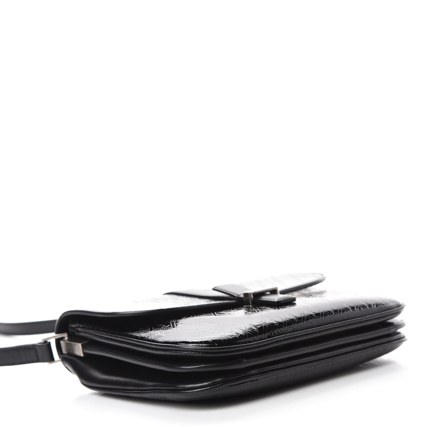 Saint Laurent Patent Embossed Small Le Monogramme Satchel Black 4 of 12