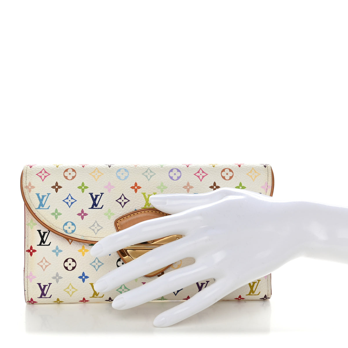 Monogram Multicolor Eugenie Wallet White Litchi