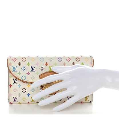 Louis Vuitton Monogram Multicolor Eugenie Wallet White Litchi 2 of 11