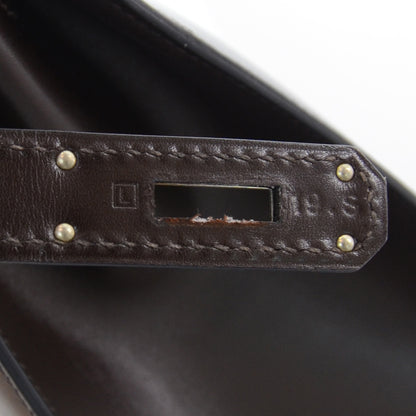 Hermes Box Kelly 35 Sellier Chocolate 6 of 9