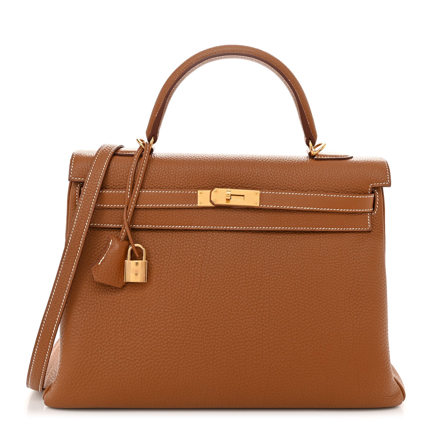 Hermes Togo Kelly Retourne 35 Gold 1 of 13