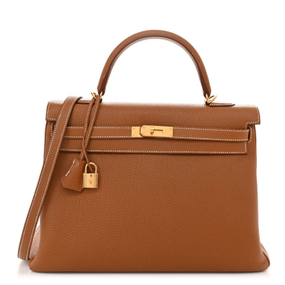 Hermes Togo Kelly Retourne 35 Gold 1 of 13