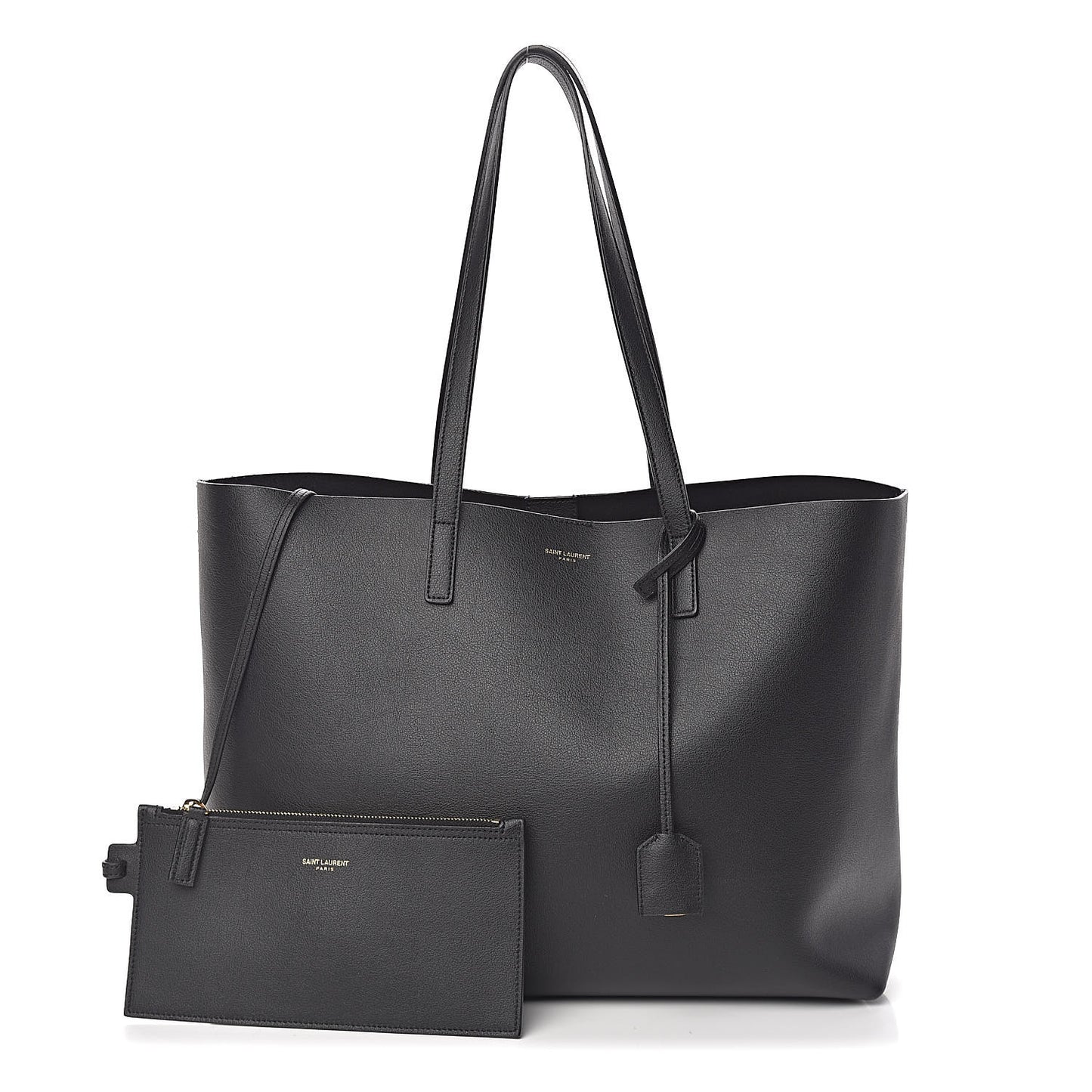 Calfskin Large Shopping Tote Black