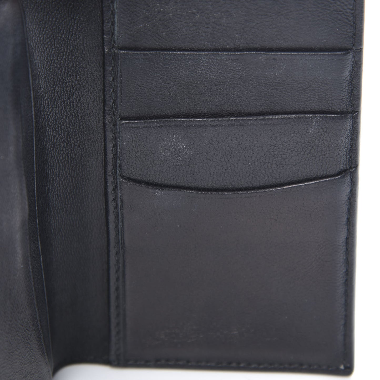 Calfskin Croc Embossed Skull Pocket Organizer Black