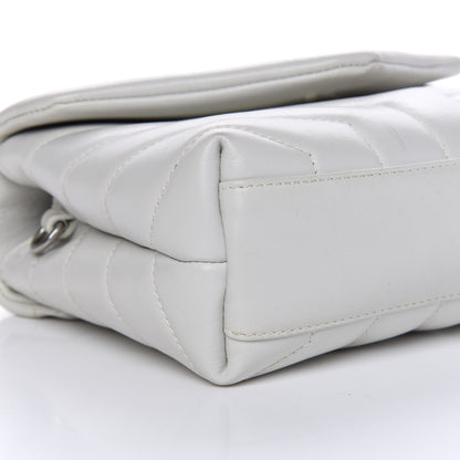 Saint Laurent Calfskin Y Quilted Monogram Toy Loulou Chain Satchel Ivory 7 of 9