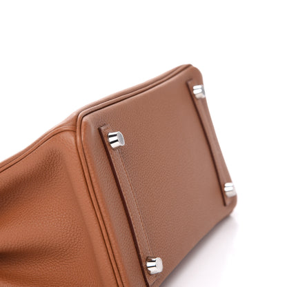 Hermes Togo Matte Alligator Birkin Touch 25 Gold 7 of 34