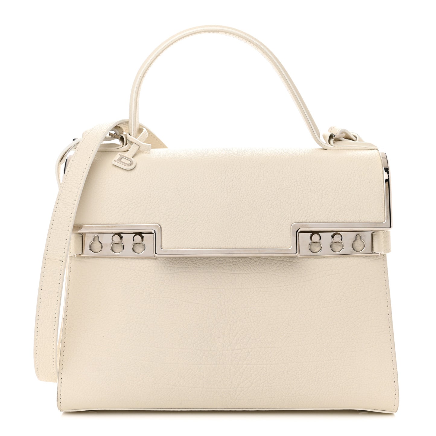 Calfskin MM Tempete Satchel White
