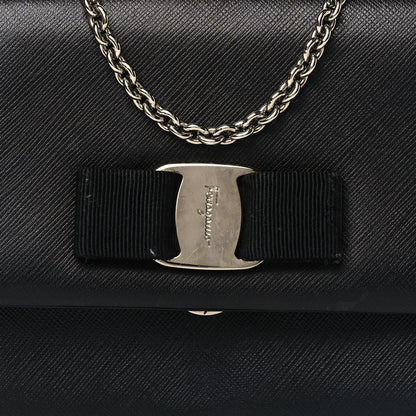 Salvatore Ferragamo Calfskin Vara Bow Mini Bag Black 7 of 9