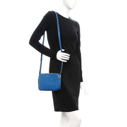 MCM Calfskin Repro Crossbody Bag Blue 2 of 16