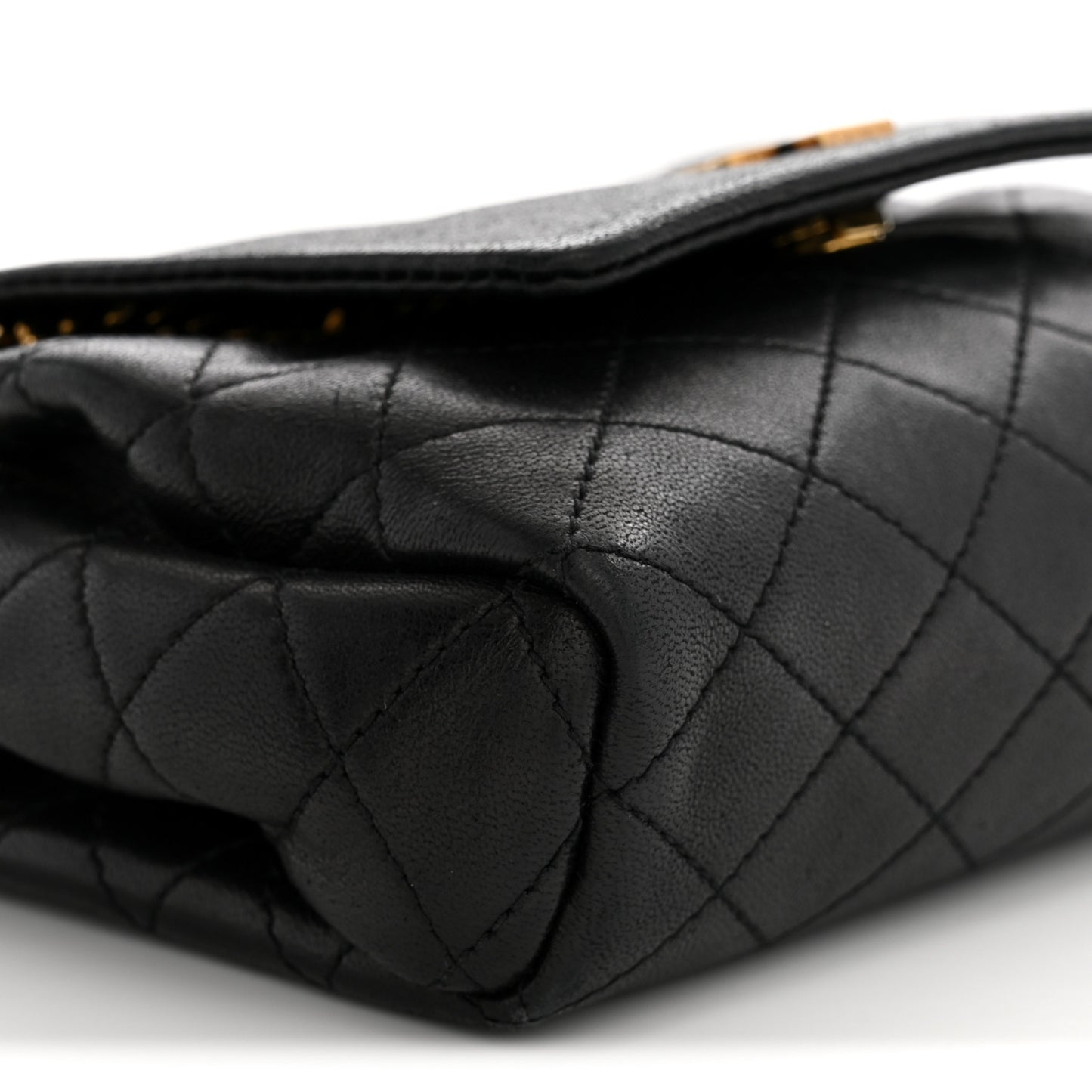 Lambskin Quilted Monogram Mini Nolita Black