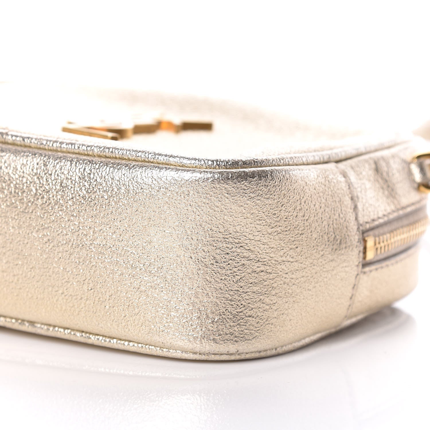 Saint Laurent Metallic Calfskin Monogram Blogger Bag Gold 10 of 10