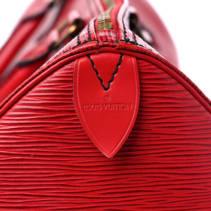 Louis Vuitton Epi Speedy 35 Castillan Red 7 of 22