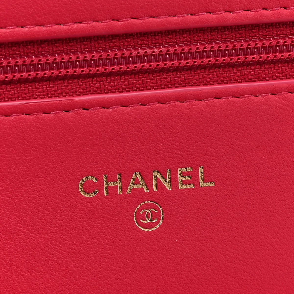 Lambskin Quilted Boy Wallet On Chain WOC Dark Pink