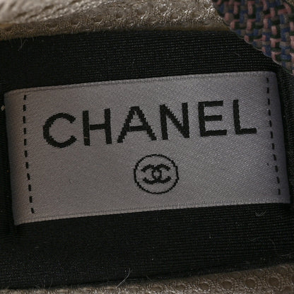Chanel Fabric Suede Calfskin CC Sneakers 36 Pink Beige Multicolor 7 of 9