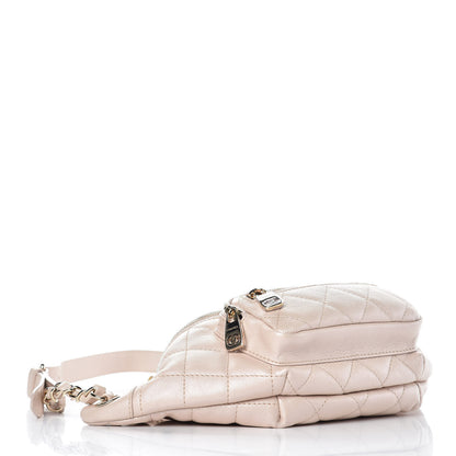 Chanel Iridescent Calfskin Quilted All About Waist Belt Bag Beige 4 of 8