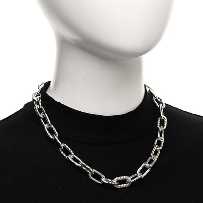 David Yurman Sterling Silver Diamond 11mm Madison Chain Necklace 2 of 5