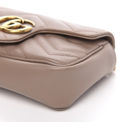 Gucci Calfskin Matelasse Super Mini GG Marmont Shoulder Bag Porcelain Rose 10 of 10