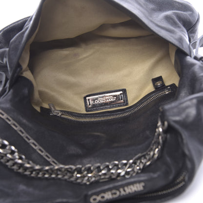 Jimmy Choo Lambskin Small Biker Hobo Black 6 of 11