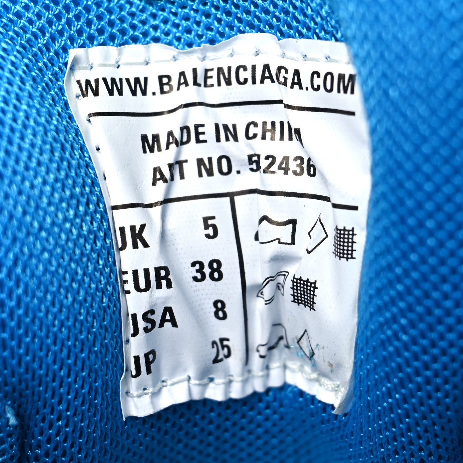 Balenciaga Mesh Rubber Womens Track Sneakers 38 White Green Blue 7 of 8