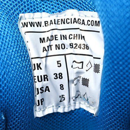 Balenciaga Mesh Rubber Womens Track Sneakers 38 White Green Blue 7 of 8